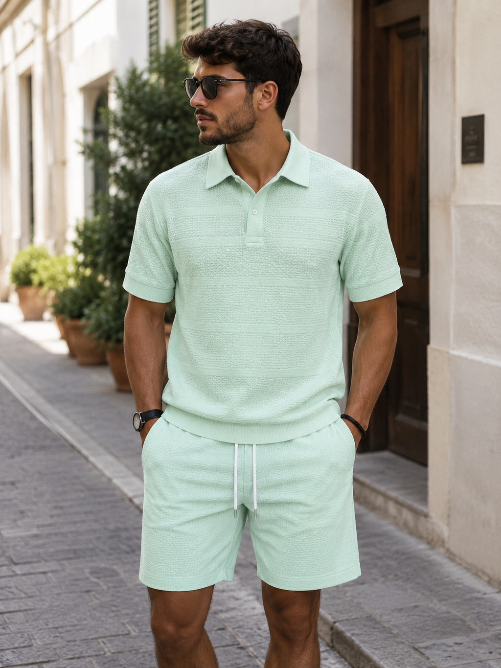 Polo de Punto y Pantalón Corto Premium