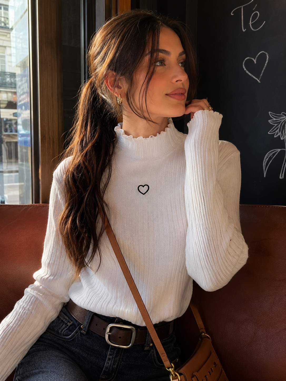Pure Grace  | Jersey de Punto Canalé Elegante para Mujer