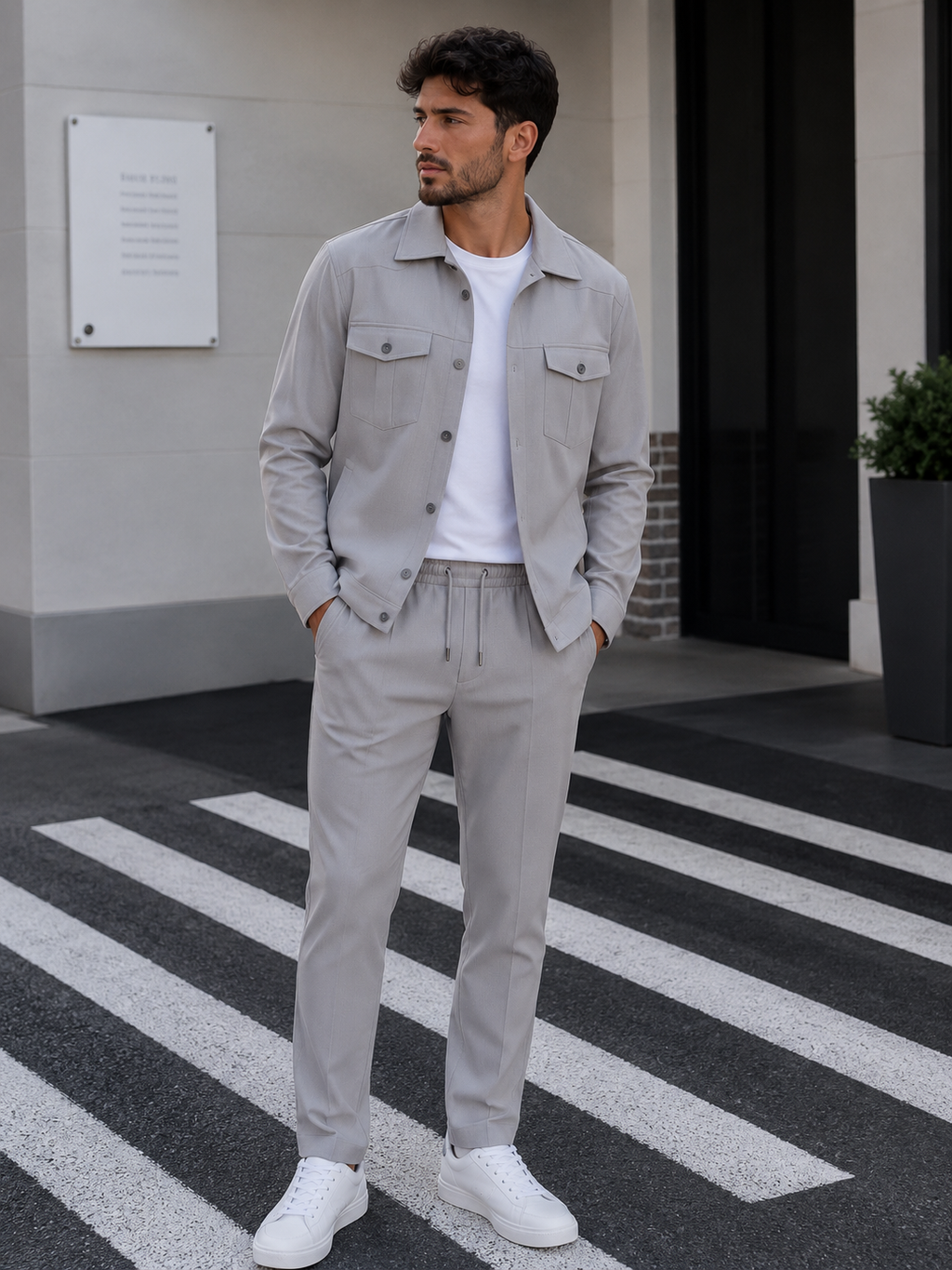 Sobrecamisa y Pantalón Casual Elegante