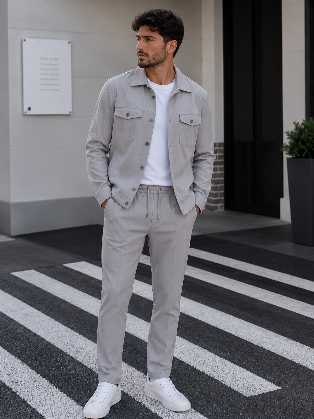 Sobrecamisa y Pantalón Casual Elegante