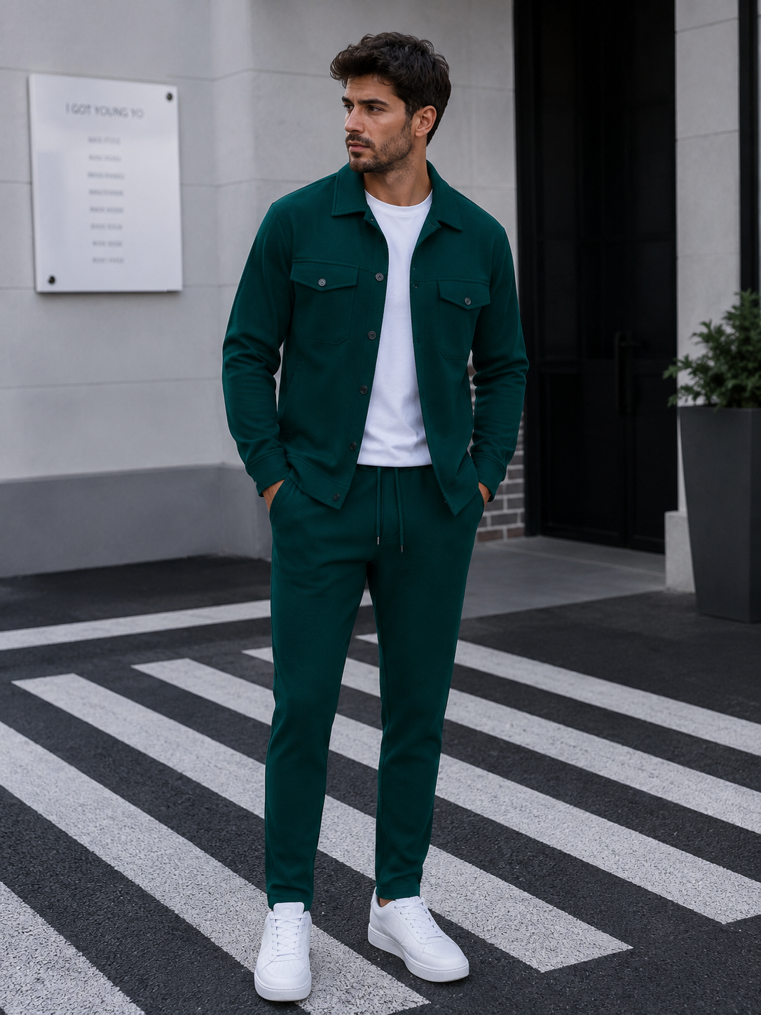 Sobrecamisa y Pantalón Casual Elegante