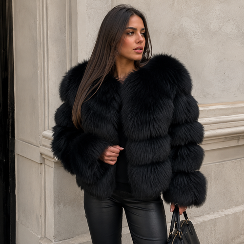 Aurora Luxe | Chaqueta de Pelo Premium con y sin  Capucha para Mujer