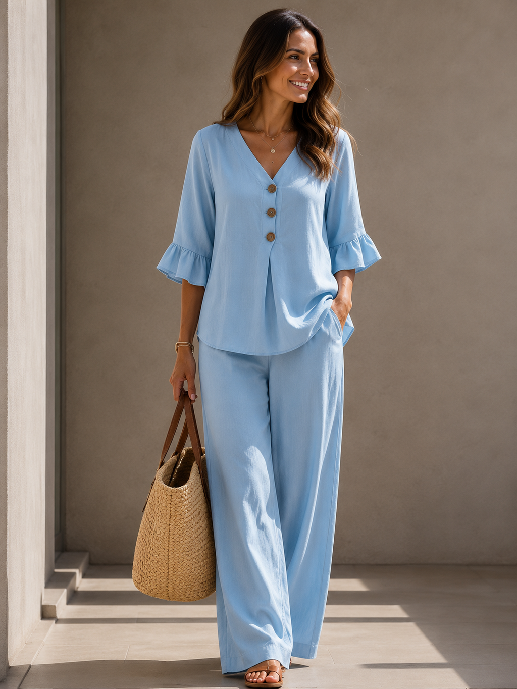 Rose Élégance | Conjunto Satinado de Dos Piezas para Mujer