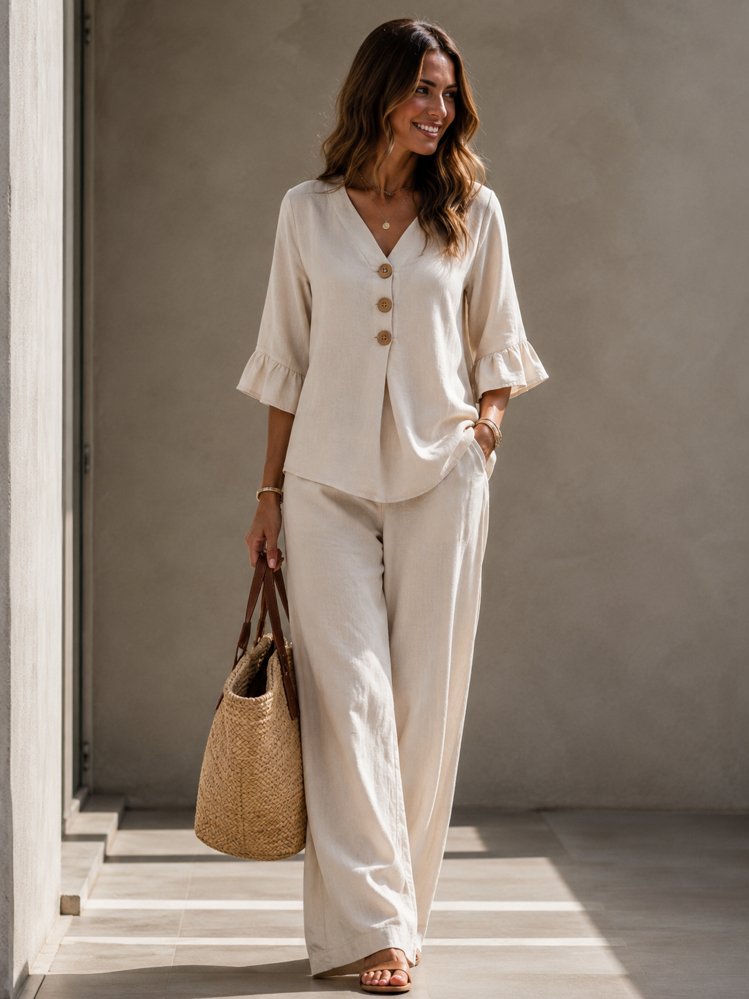 Rose Élégance | Conjunto Satinado de Dos Piezas para Mujer