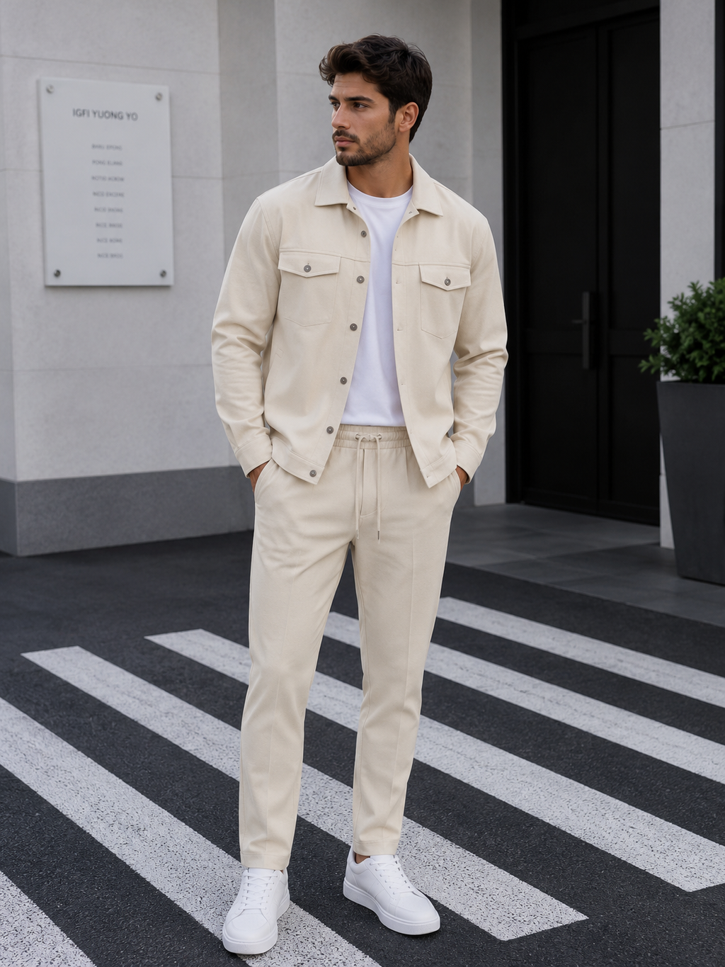 Sobrecamisa y Pantalón Casual Elegante