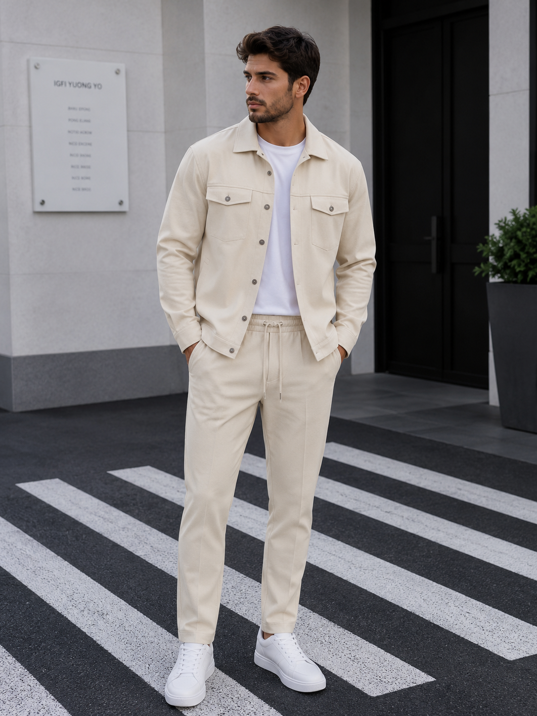 Sobrecamisa y Pantalón Casual Elegante
