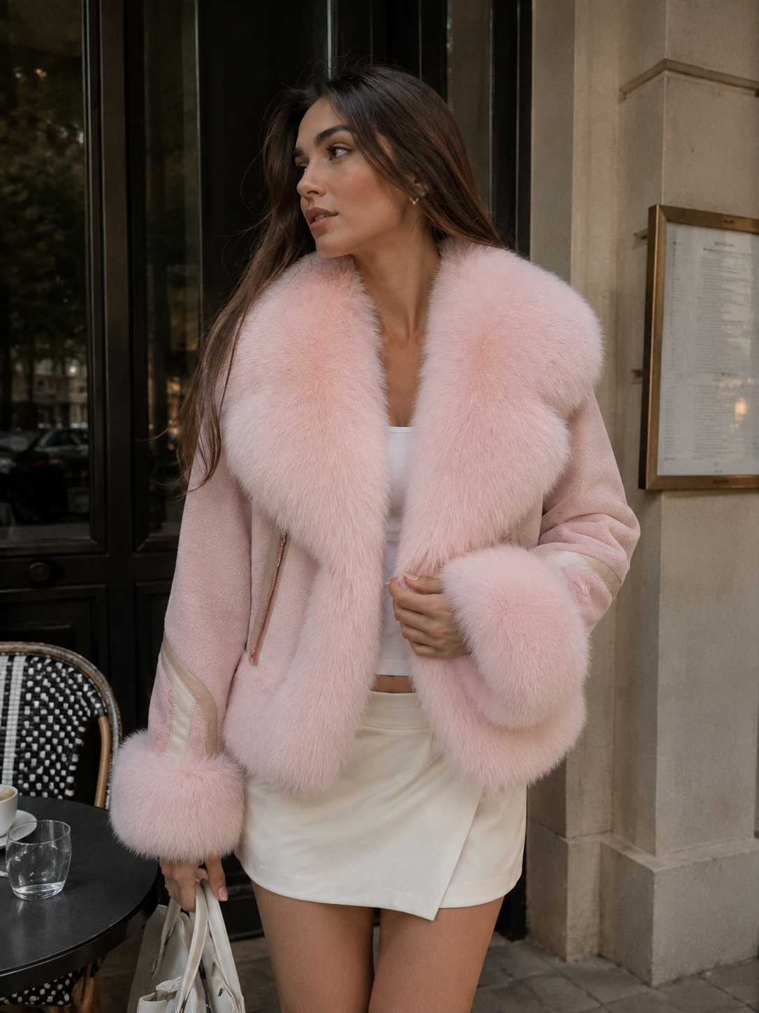 👑 Aurora Luxe  | Abrigo de Pelo Elegante para Mujer